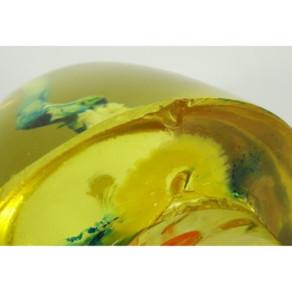 Vintage MCM Acrylic Lucite Mushroom Paperweight Yellow UNIQUE - Picture 10 of 10